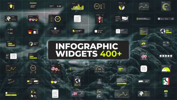 Infographics Pack Glass Widgets - VideoHive 55991957