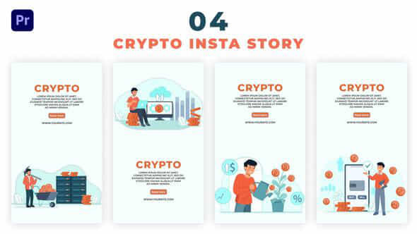 Cryptocurrency Animation Instagram - VideoHive 39471602
