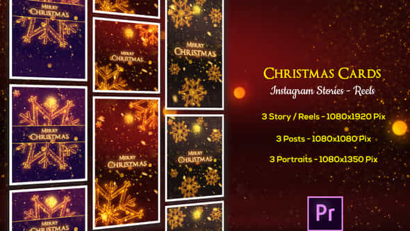 Christmas Cards Instagram Stories Premiere Pro - VideoHive 49622360