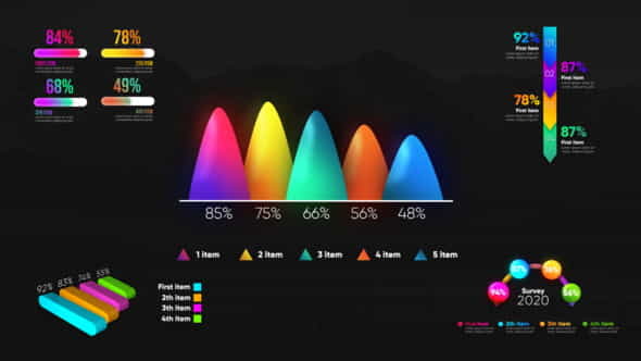 Infographic Modern Graphs - VideoHive 27371616