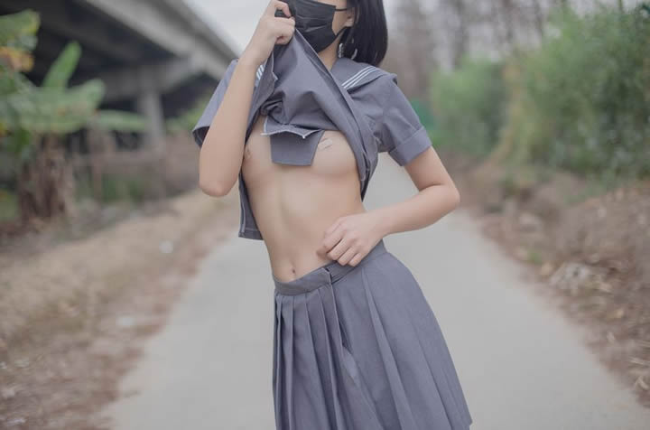 Photographer Loliconxf's eyesless ancestor work uniforms, the countryside shows no holy light photo 17