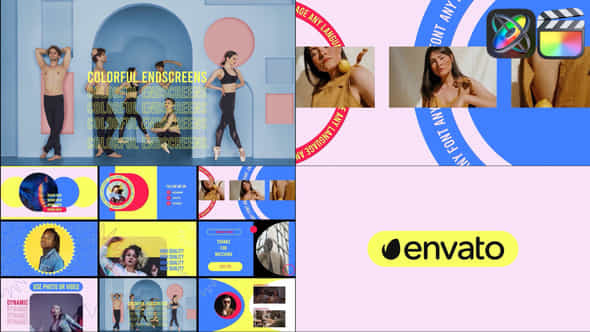 Colorful Endscreens for - VideoHive 44143156