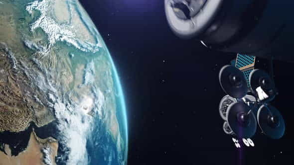 a network of satellites orbiting - VideoHive 33752914