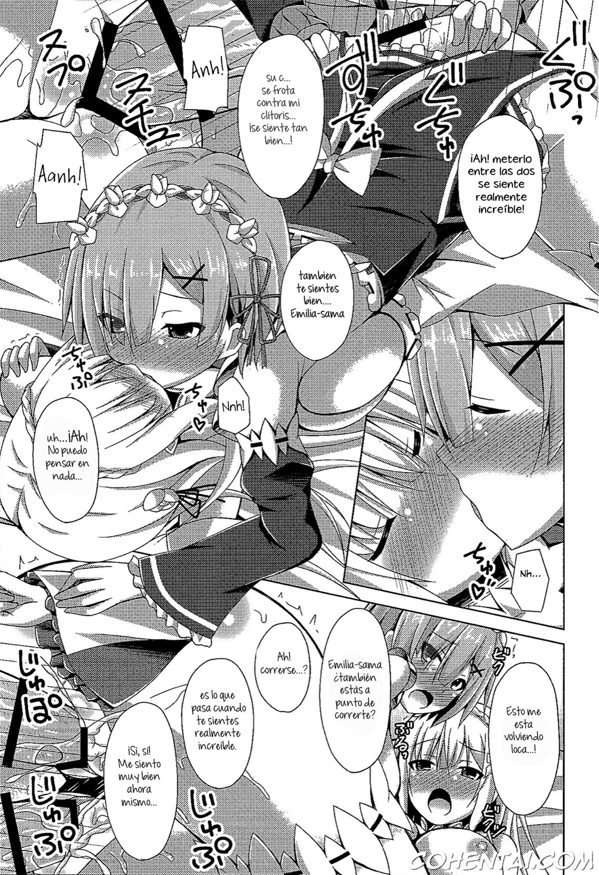 Oshiete Rem Sensei – Emilia-tan to Manabu Hajimete no SEX (Re:Zero kara Hajimeru Isekai Seikatsu) xxx comics manga porno doujin hentai español sexo 