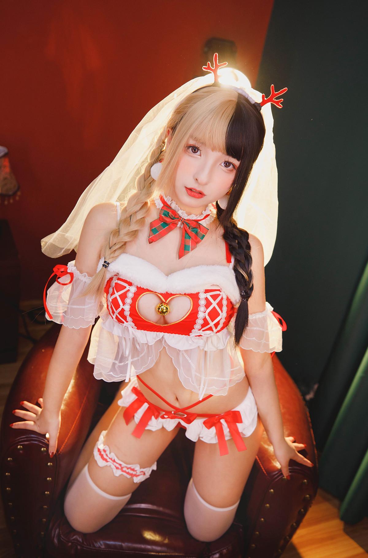 Cosplay 神楽坂真冬 绝对企画-圣诞小鹿《鹿の恩返し》 Set.01(4)