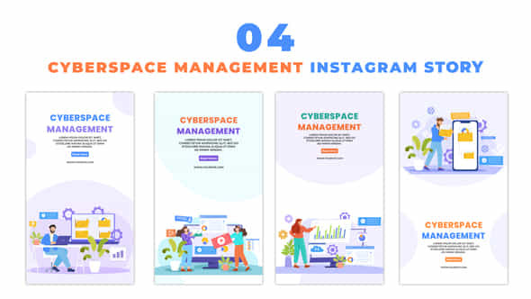 Cyberspace Management Concept - VideoHive 48622427