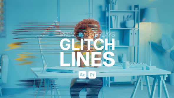 Premium Overlays Glitch Lines - VideoHive 49482413