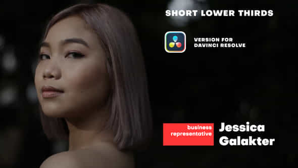 Short Lower Thirds Davinci Resolve - VideoHive 49974815