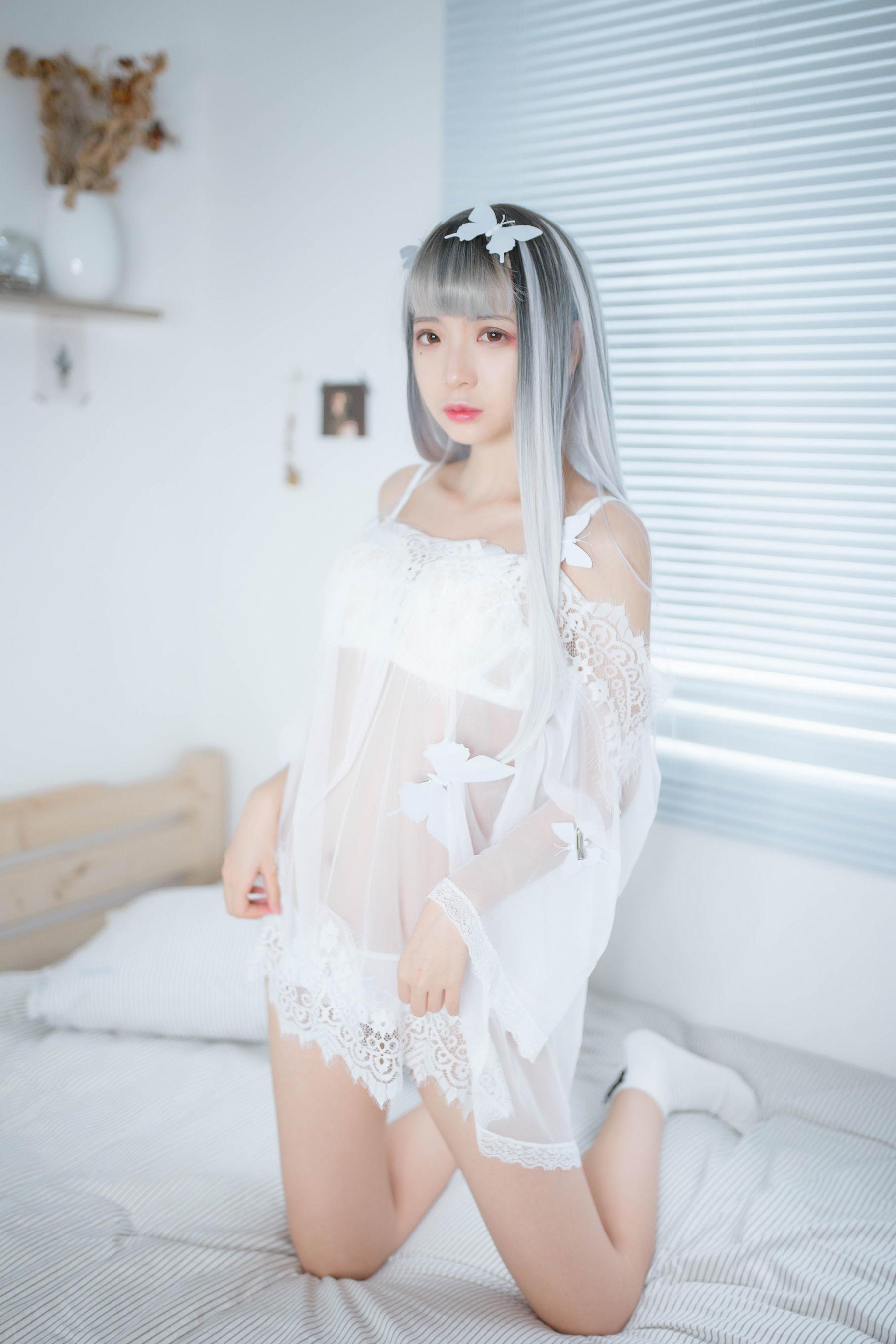 [网红COSER] 疯猫ss – 透明白纱 写真集(28)