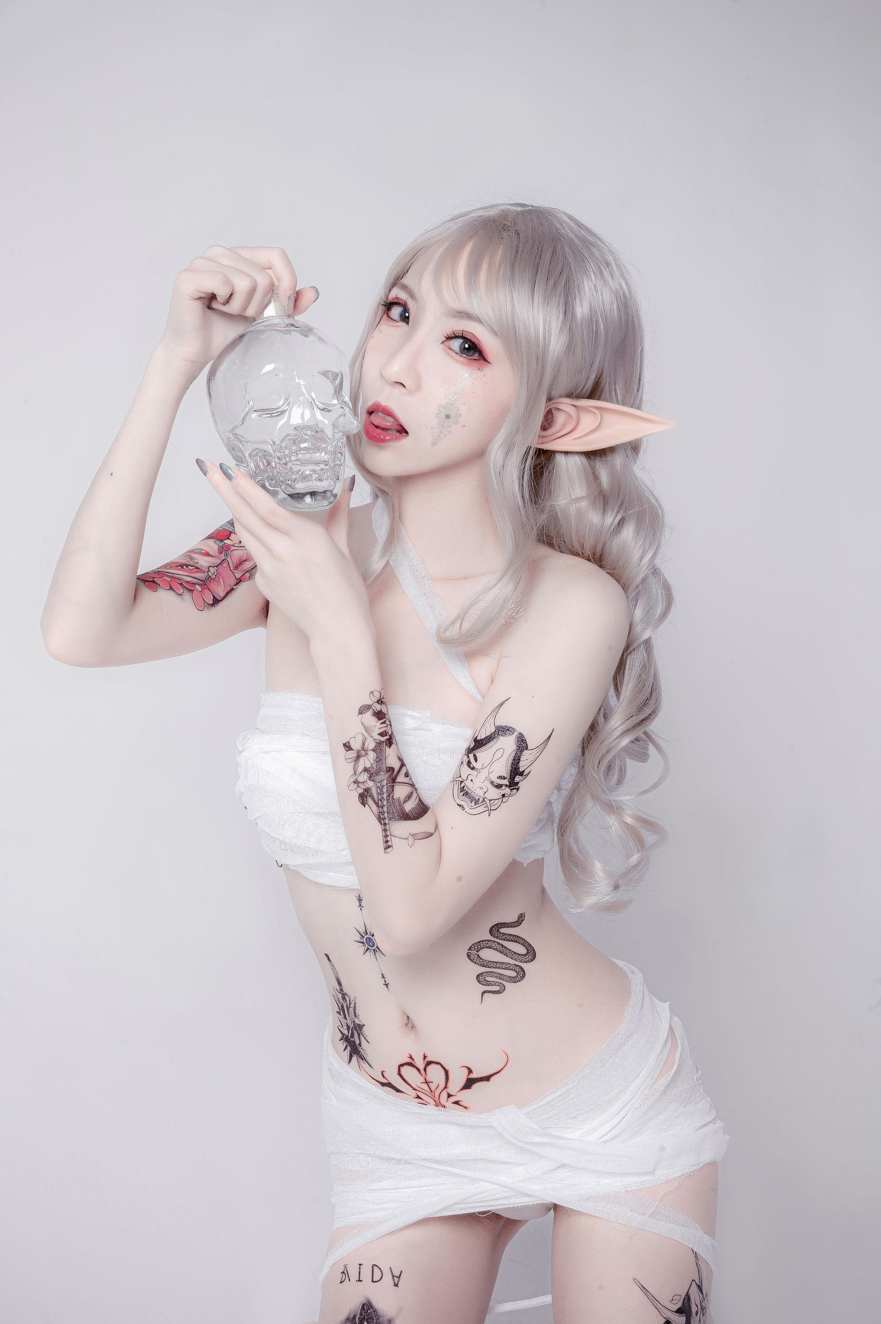 [COS福利] 动漫博主阮邑_Fairy 《绑带和武士》 写真集(20)