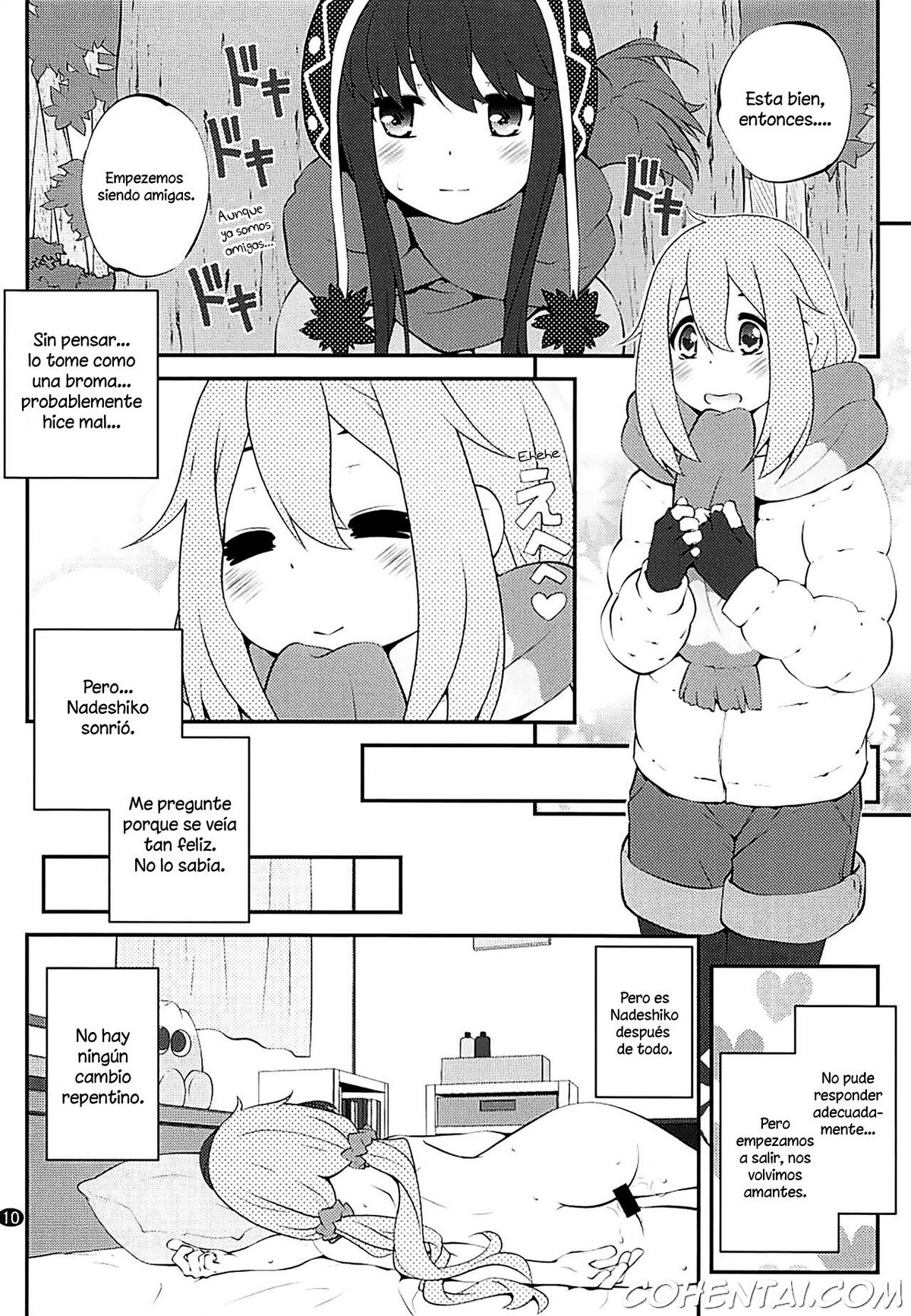 Sankakkei no, Himitsu (Yuru Camp) xxx comics manga porno doujin hentai español sexo Nadeshiko Kagamihara Rin Shima Yuru Camp | Laid-Back Camp