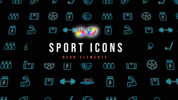 Sport Neon Icons - VideoHive 53699551