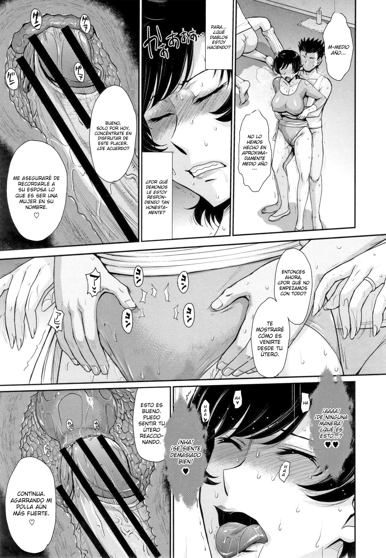 [Tsukino Jyogi] Hitozuma, Mitsu to Niku [Spanish] [Lozlauro]