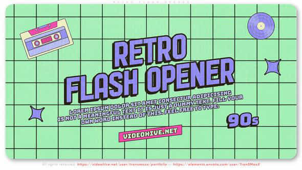 Retro Flash Opener - VideoHive 46875678