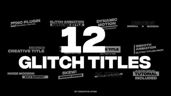 Glitch Titles v3 - VideoHive 43742009