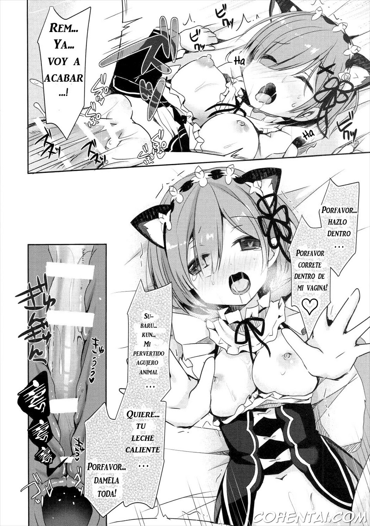 Rem Nyan wa Hatsujouki (Re:Zero kara Hajimeru Isekai Seikatsu) xxx comics manga porno doujin hentai español sexo 