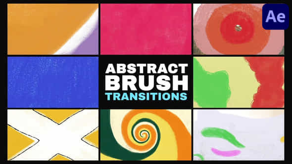 Abstract Brush Transitions For After Effects - VideoHive 54945504