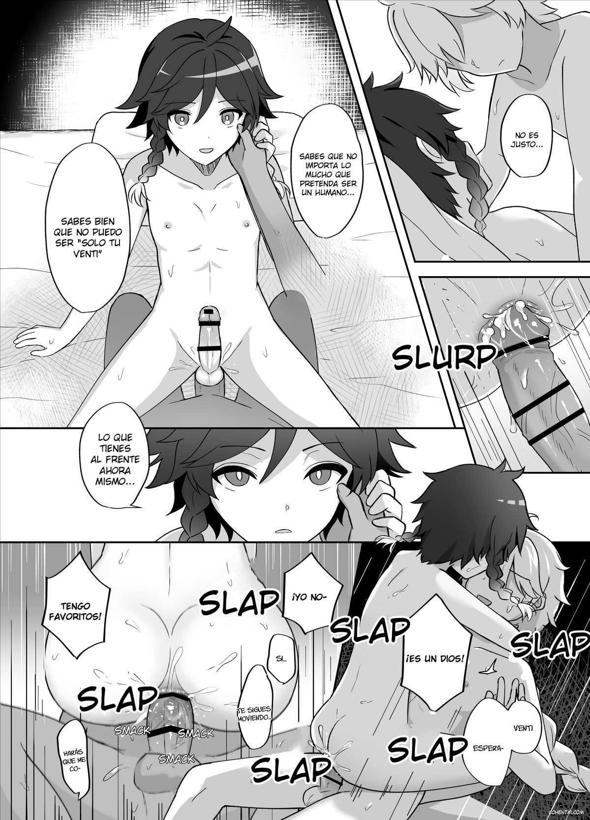 Tomoru Umi ni Kaze wa Fuku (Genshin Impact) manga hentai xxx español