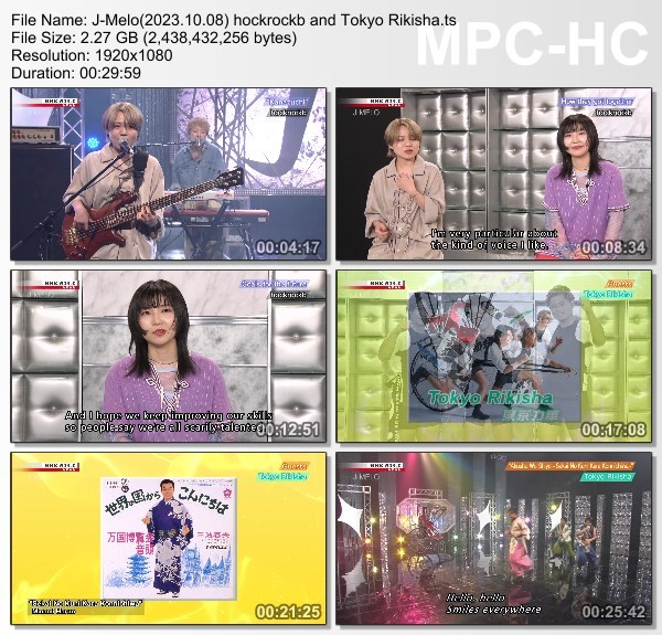 [TV-Variety] J-MELO – 2023.10.08 hockrockb and Tokyo Rikisha