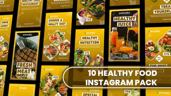 Healthy Food Instagram And Tiktok Story Reel - VideoHive 51476661