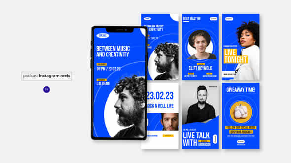 Music Podcast Instagram Reels - VideoHive 50603883
