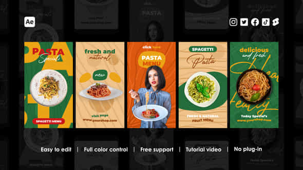 Restaurant Instagram Stories - VideoHive 44160104