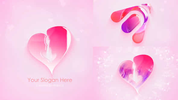 Colorful Valentine Logo Reveal - VideoHive 43407900