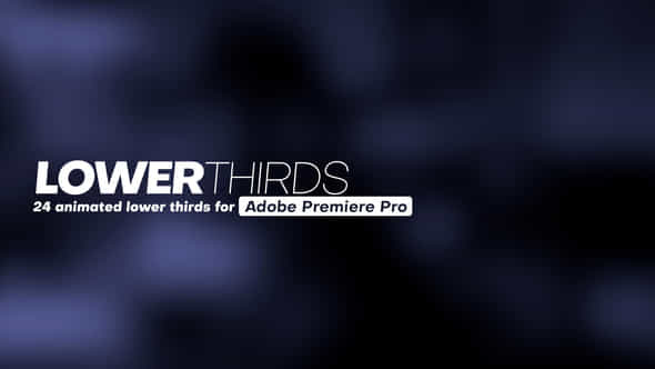24 Lower Thirds - VideoHive 38317487