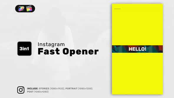 Fast Opener Vertical Reel For Fcpx - VideoHive 53816714