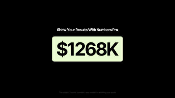 Numbers Pro - VideoHive 57498937