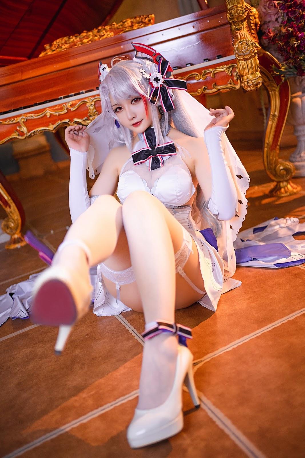 Cosplay 星之迟迟Hoshilily 秘密花园 欧根婚纱(6)