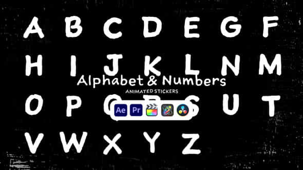 Alphabet Animated Stickers - VideoHive 50571574