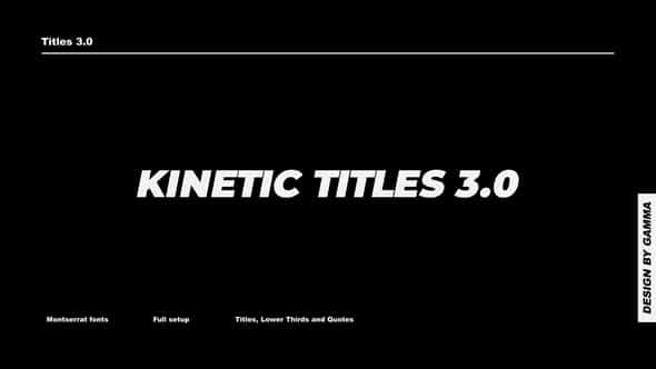 Kinetic Titles 3.0 | After - VideoHive 34611626