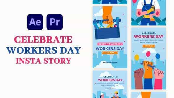 Celebrate Workers Day Instagram Story - VideoHive 57768208