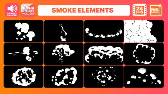 Cartoon Smoke Elements Pack - VideoHive 21997921