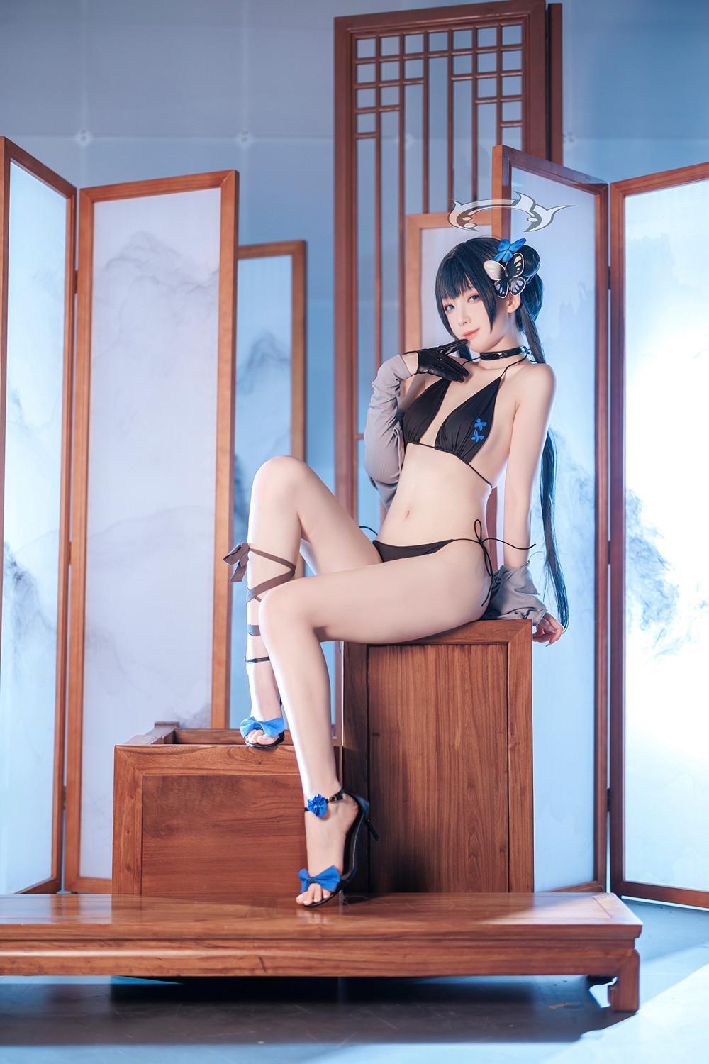 Cosplay 封疆疆v – 碧蓝档案 妃咲 泳装(13)