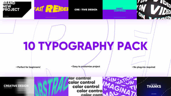 10 Trendy Typography - VideoHive 43104892