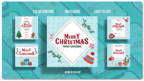 Merry Christmas Posts V1 - VideoHive 55602583