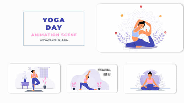 Yoga Day Character - VideoHive 46417043