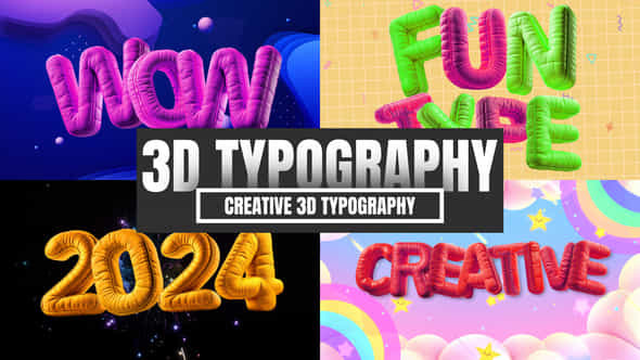 Creative 3D Typography For After Effects - VideoHive 54346835