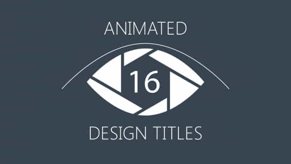 16 Animated Design Titles - VideoHive 19277700