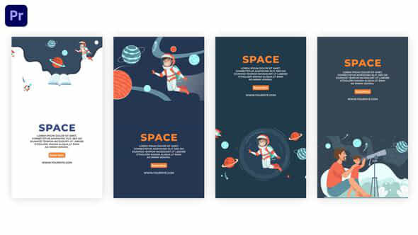 Space Animation Instagram - VideoHive 39423272