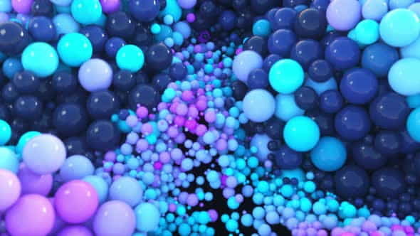4K Colorful Abstract Spheres - VideoHive 24121713