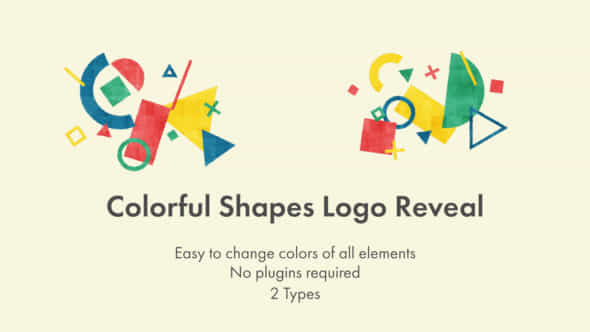 Colorful Shapes Logo Reveal - VideoHive 48695054