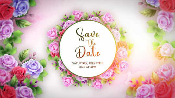Floral Wedding Invitation - VideoHive 56367557