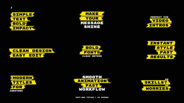 Textbox Titles After Effects - VideoHive 57727549