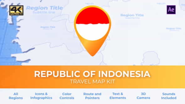 Indonesia Map - Republic of - VideoHive 30486251