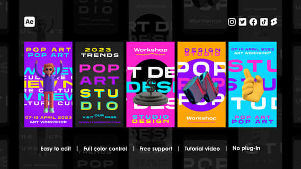 Pop Art Instagram - VideoHive 45890965