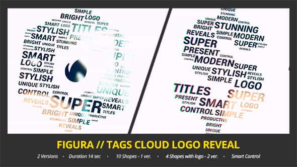FiguraTags Cloud Logo Reveal - VideoHive 12968161