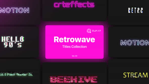 Retrowave Motion Titles - VideoHive 45405602
